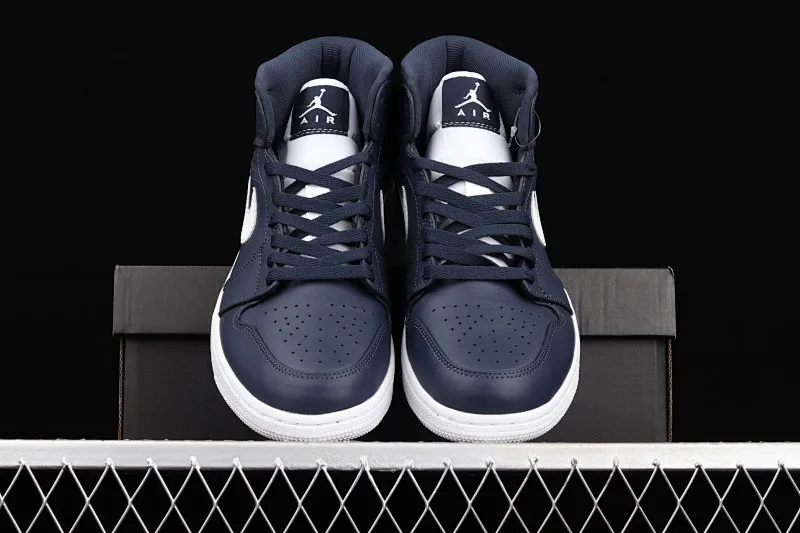 All categories Air Jordan Jordan series basketball shoes Air Jordan 1 Mid Air Jordan 1 Mid SE AJ1 Joe 1 dark blue China basketball shoes 554724-402